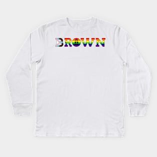 Brown University Pride Logo Kids Long Sleeve T-Shirt